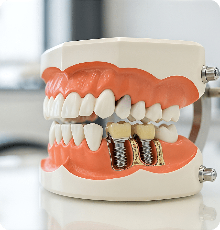 Zahnimplantat – Behandlungssituation